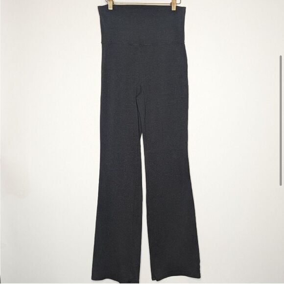NWT SKIMS Fold Over Lounge Pants In Soot Black Legging Dance Relaxed Boot Flare - Picture 7 of 10